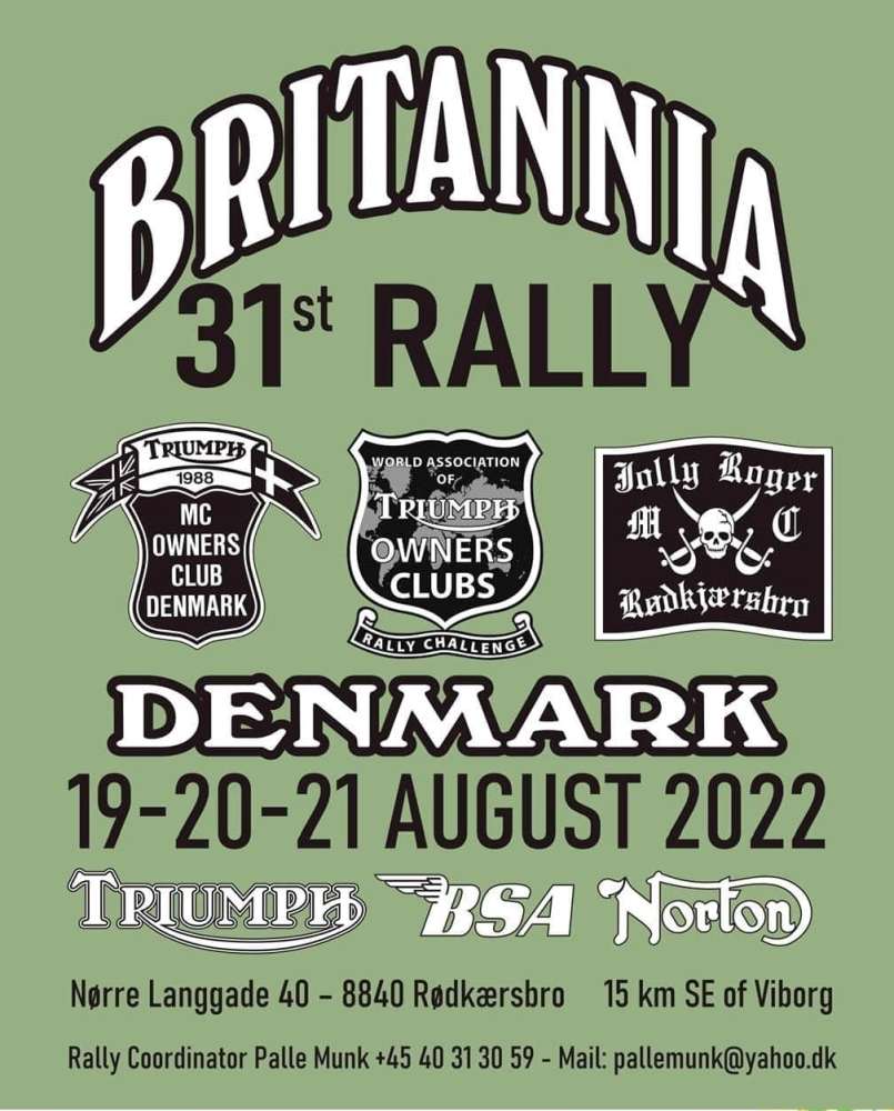 Read more about the article Britannia-Rally 2022 des TOC Denmark in Rødkærsbro