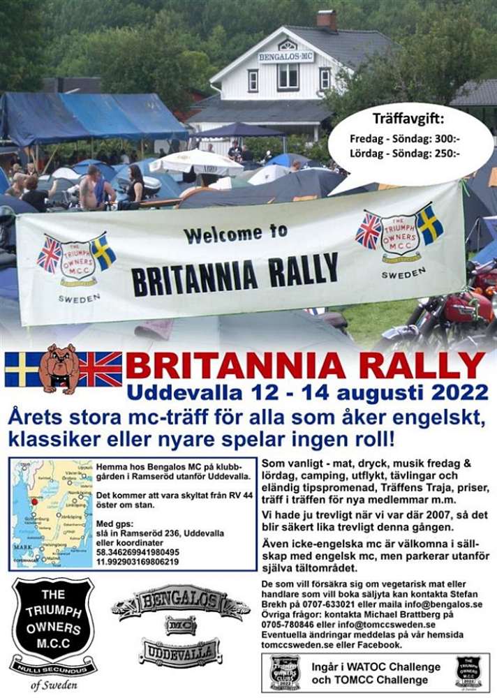 Read more about the article Britannia-Rally 2022 des TOMCC Sverige in Uddevalla